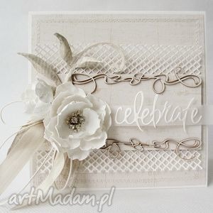 ręcznie robione scrapbooking kartki celebrate - kartka w pudełku