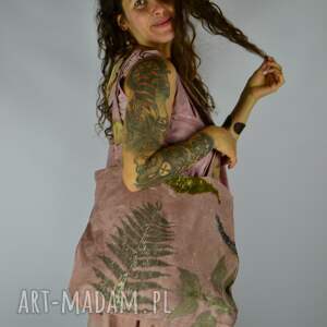 Barwiona roślinami Torba Lniana Kobiecość, len, eko moda