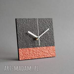 handmade zegary nowoczesny zegar z miedzianym akcentem