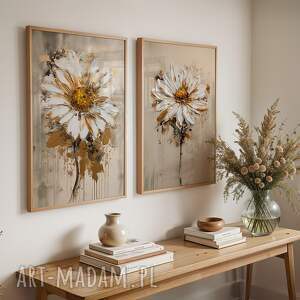zestaw plakatów 2cz 50x70 cm stokrotki set239, plakaty natura
