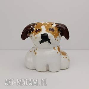 zwierzaki figurka buldog pies ręcznie malowana mała dekoracyjna zwierzę