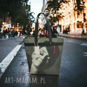torba miejska - uśmiech audrey torebka shopper, motyw ikona