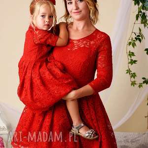 komplet sukienek julia dla mamy i córki koronkowe, sukienki koronkowe