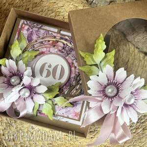 Kartka na 60. urodziny w pudełku - ręcznie robiona 3D (scrapbooking)