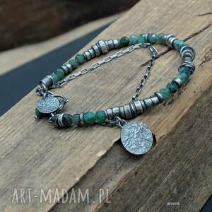 Szmaragdy - bransoletka 016