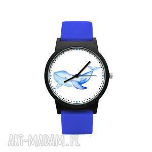 handmade zegarki zegarek z silikonowym paskiem wieloryb