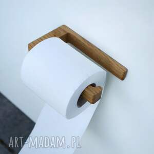 dom dębowy uchwyt na papier toaletowy samoprzylepny łazienki
