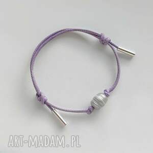 OKRĄG bransoletka, srebro, perła, sznurek