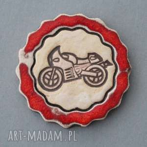 handmade upominki na święta motor - magnes ceramiczny