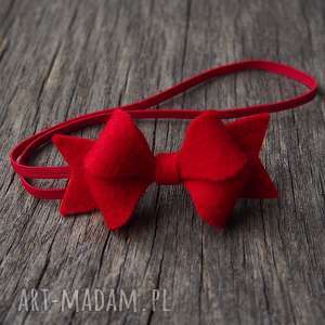 handmade pomysł na upominek święta butterfly bow opaska do włosów z kokardką na święta