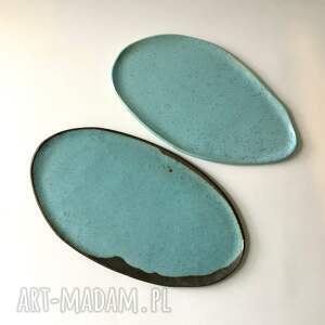 handmade ceramika komplet talerzy ręcznie robionych