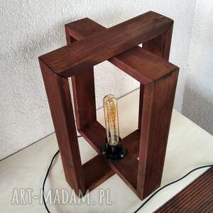 hand made magnesy lampa drewniana, lampka z drewna /9/