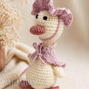 kacza dama, amigurumi, maskotka, szydełkowe, prezent