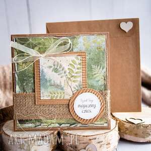 kartka z naturą w tle. Koperta. Na każdą - mrufru akcesoria scrapbooking