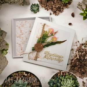 scrapbooking kartki kartka urodzinowa z kwiatami pasującym pudełkiem 3