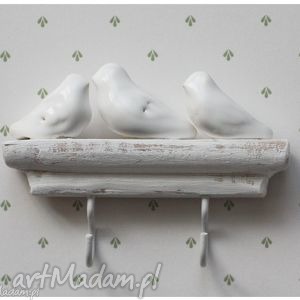 handmade ceramika wieszak z ptaszkami II
