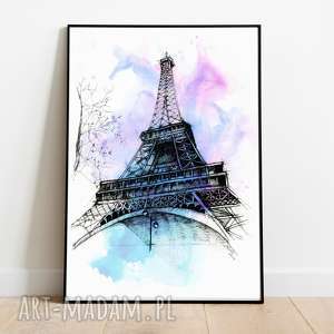paryż wieża eiffla, grafika, dekoracja, rysunek