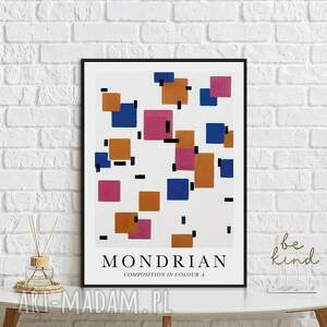mondrian abstrakcja - plakat 40x50 cm salonu