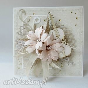 handmade scrapbooking kartki z nutką w tle