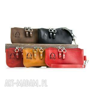 Mały portfelik skórzany kluczówka ręcznie wykonany