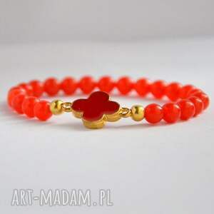 handmade bracelet by sis: kamienie półszlachetne, czerwony jadeit