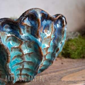 smokfa misa ceramiczna - ciemna muszla, pomysł na prezent, upominek morska