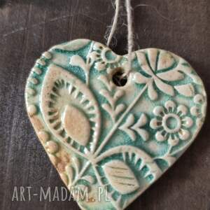 serce ceramiczne, prezent, zawieszka