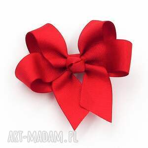 handmade dla dziecka spinka do włosów big bow red