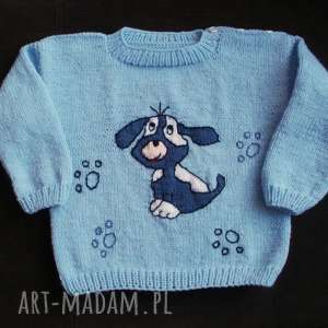 handmade zamówienie - sweterek z pieskiem:)