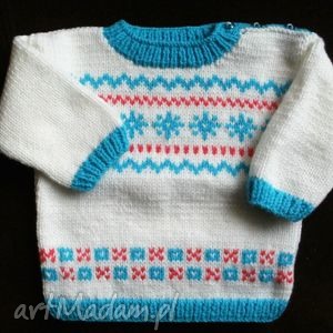 handmade sweterek "turkusowa fantazja"