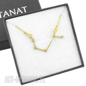 Pozłacany naszyjnik znak zodiaku konstelacja baran