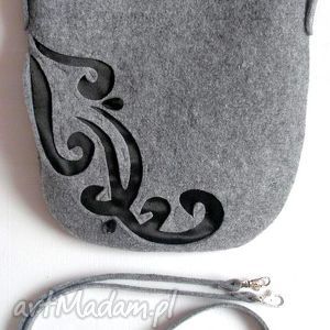 handmade torebki mała czarny ażur