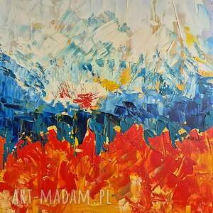 obraz tam gdzie płonie lód, obrazy olejne, abstrakcja