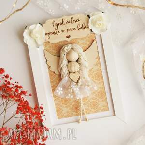 patrycjaplecie anioł w ramce dla babci #1 dzień pakowanie na prezent