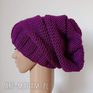 Prezent Fioletowa czapa czapka, luźna