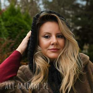 balaclava handmade, ręcznie szydełkowana, wełna merino na szydełku