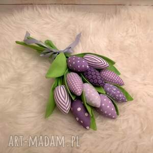 ręcznie zrobione pod choinkę prezent tulipany - bukiet bawełnianych tulipanów (10