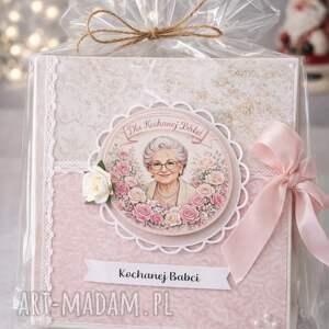 album na zdjęcia wklejane dzień babci scrapbooking