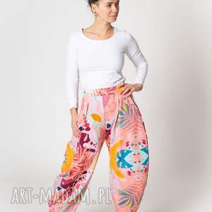 balonowe spodnie - cranberry dziewczyny autorski nadruk, polska marka