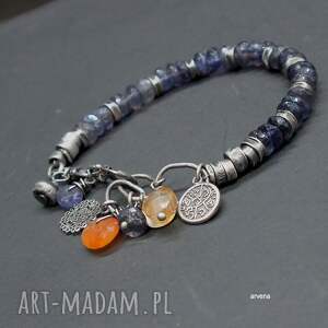 Iolit szafir wodny - bransoletka 04, modna