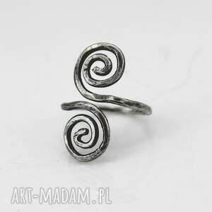 pierścionek wężowy - rozm s srebrny 2511 03 ooak biżuteria słowiańska