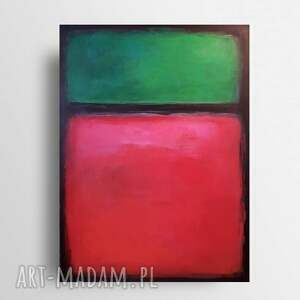 abstrakcja czerwono-zielona-obraz akrylowy