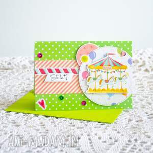 handmade scrapbooking kartki wesoła kartka - sto lat