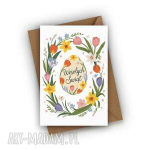 kartka wielkanocna - wesołych świąt jajkiem
