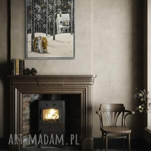 nie musisz robić wielkich rzeczy - giclee, śnieg, zima, anioł, anioł stróż