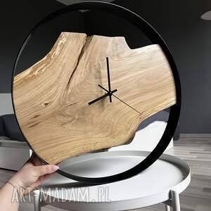 ręcznie robione zegary drewniany zegar 50 cm z dębową deska, handmade
