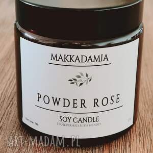 handmade świeczniki świeca roślinna powder rose