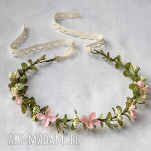 poranna harmonia - romantyczny wianek handmade z delikatnych, pastelowych