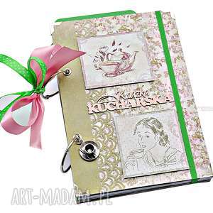 ręcznie wykonane scrapbooking albumy herbaciane róże - przepiśnik/książka