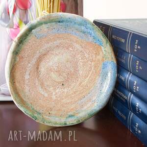 ręcznie wykonany talerz - kolekcja siena, kolorowa ceramika, oryginalne